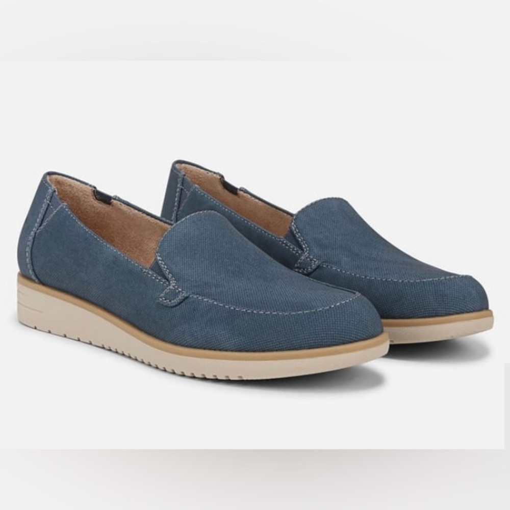 SOUL Naturalizer Idea Moc Loafer✨ Indigo Faux Leather Size 8